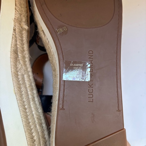 Lucky Brand Juniffer Platform Wedge Sandal Black Sz 11M - Picture 9 of 9